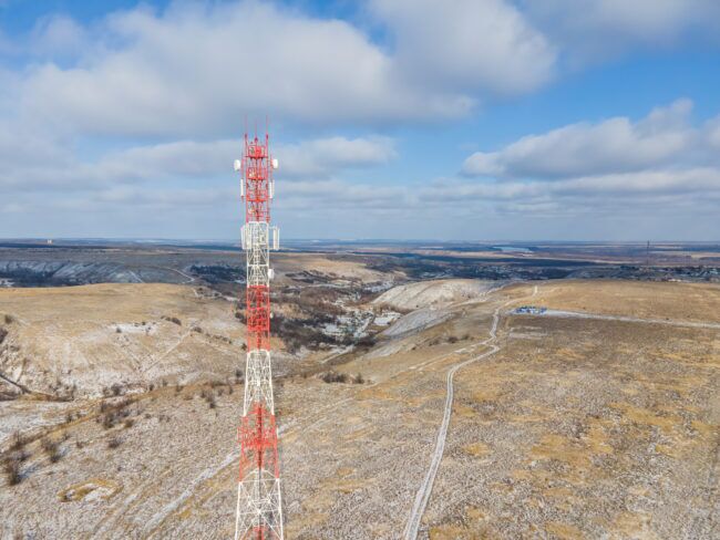 Telecommunication,5g,Tower,,Digital,Wireless,Antenna,Connection,System.,Development,Of